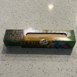 New in Box Wooden Train Whistle